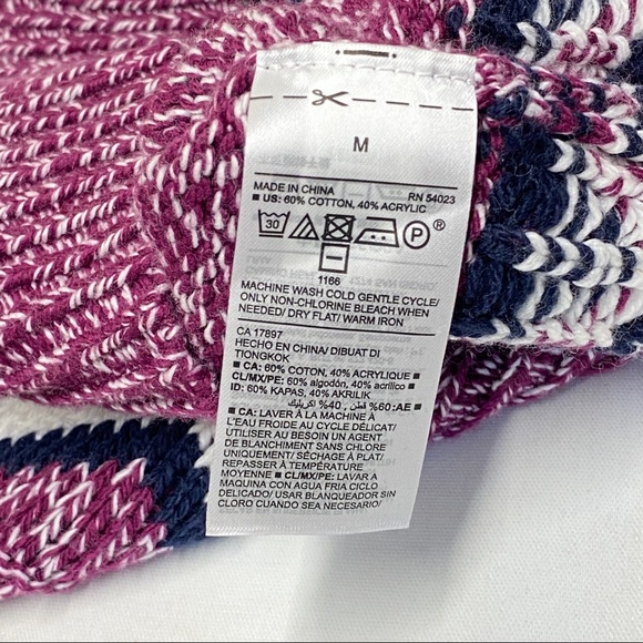 Old Navy Multicolor Purple Fair Isle Knitted Sweater - Picture 7 of 16